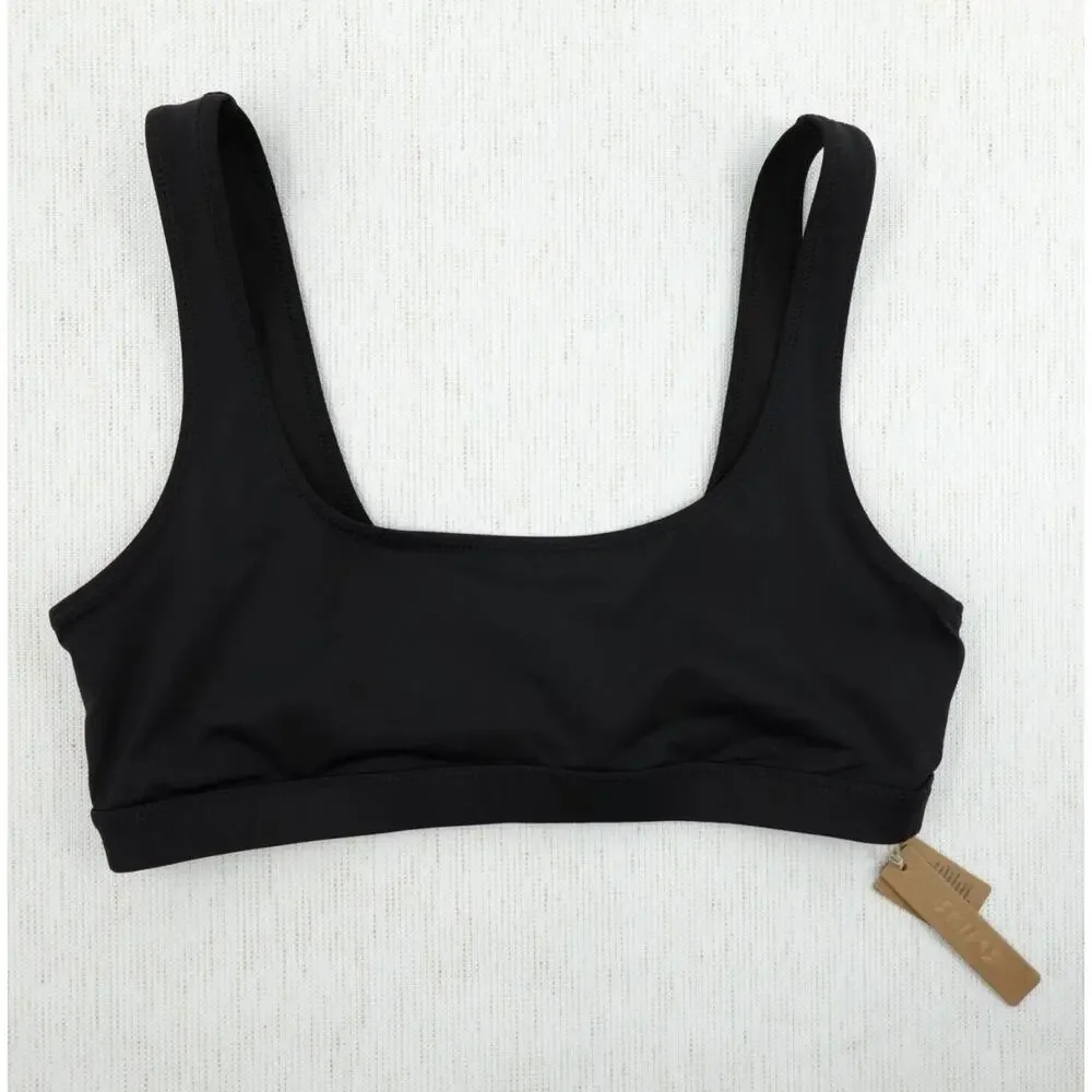 SKIMS Swim Bikini Tank Top Size Large Onyx Sporty Beach